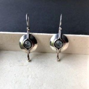 ⬇️Genuine Silver and Blue Topaz Earrings